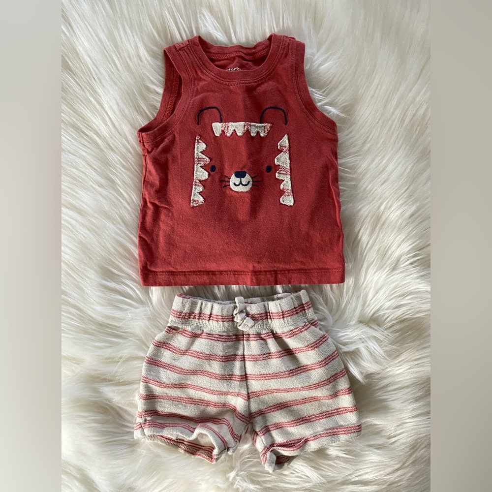 ⚫️5 for $25!⚫️ Baby shorts/tank top matching set